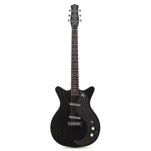 Электрогитара полуакустическая Danelectro Blackout 59 Black Metal Flake