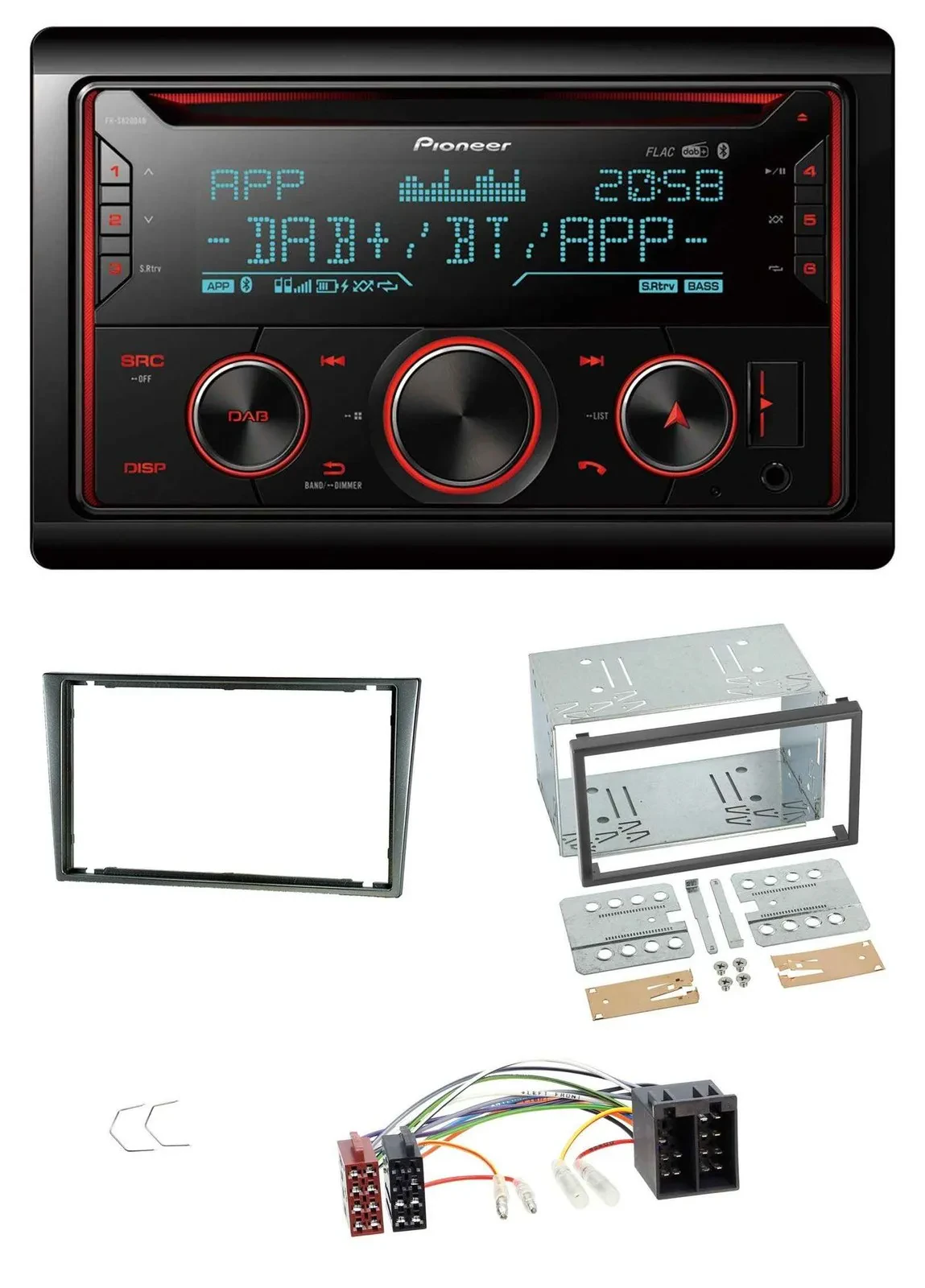Pioneer 2DIN DAB MP3 Bluetooth USB CD Autoradio für Opel Corsa C ISO 2000-2004 a