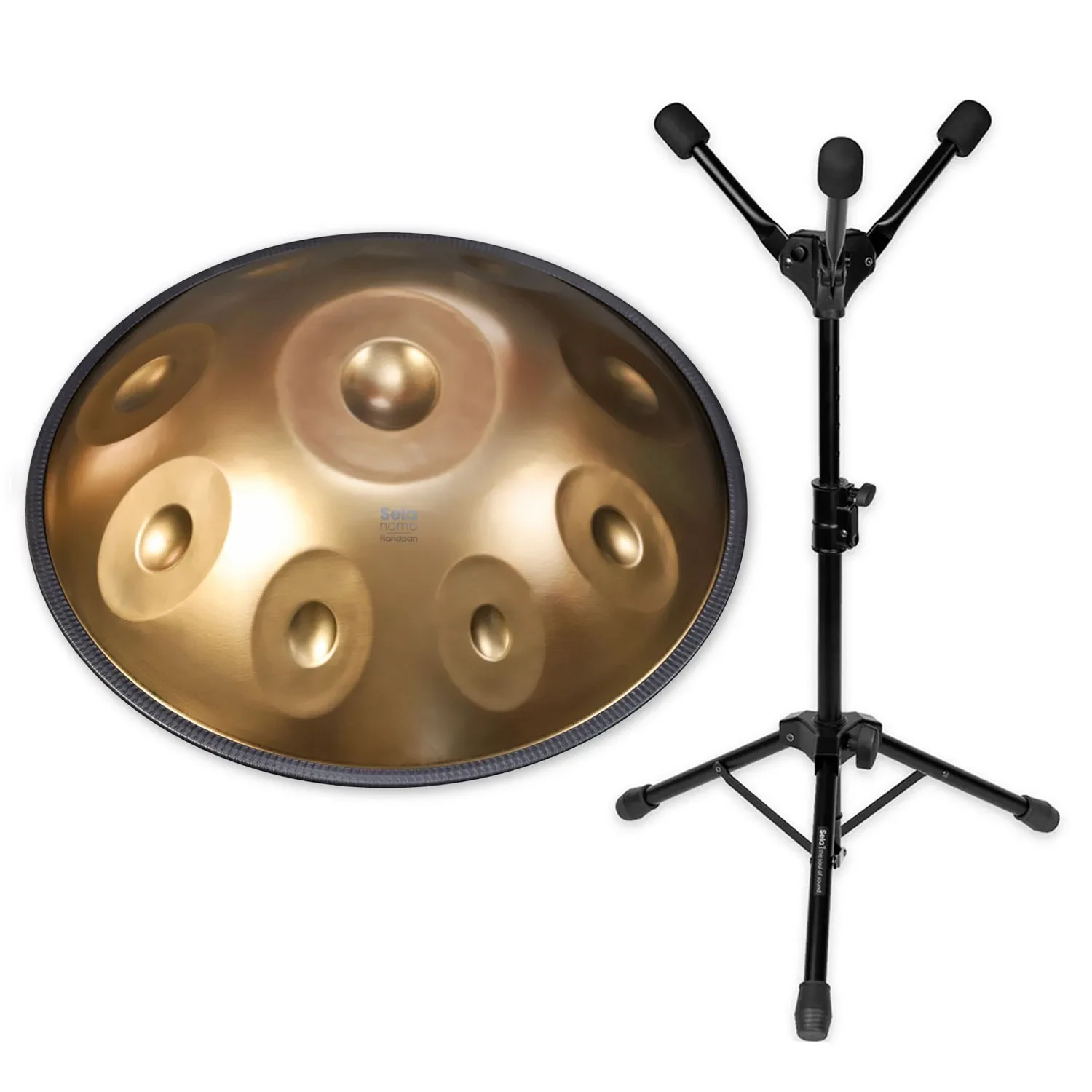 Sela SEHP400 Nomo Handpan D-Kurd Edelstahl mit Stativ