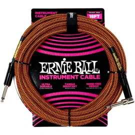 Инструментальный кабель Ernie Ball 6471 Orange Black 5.49 м
