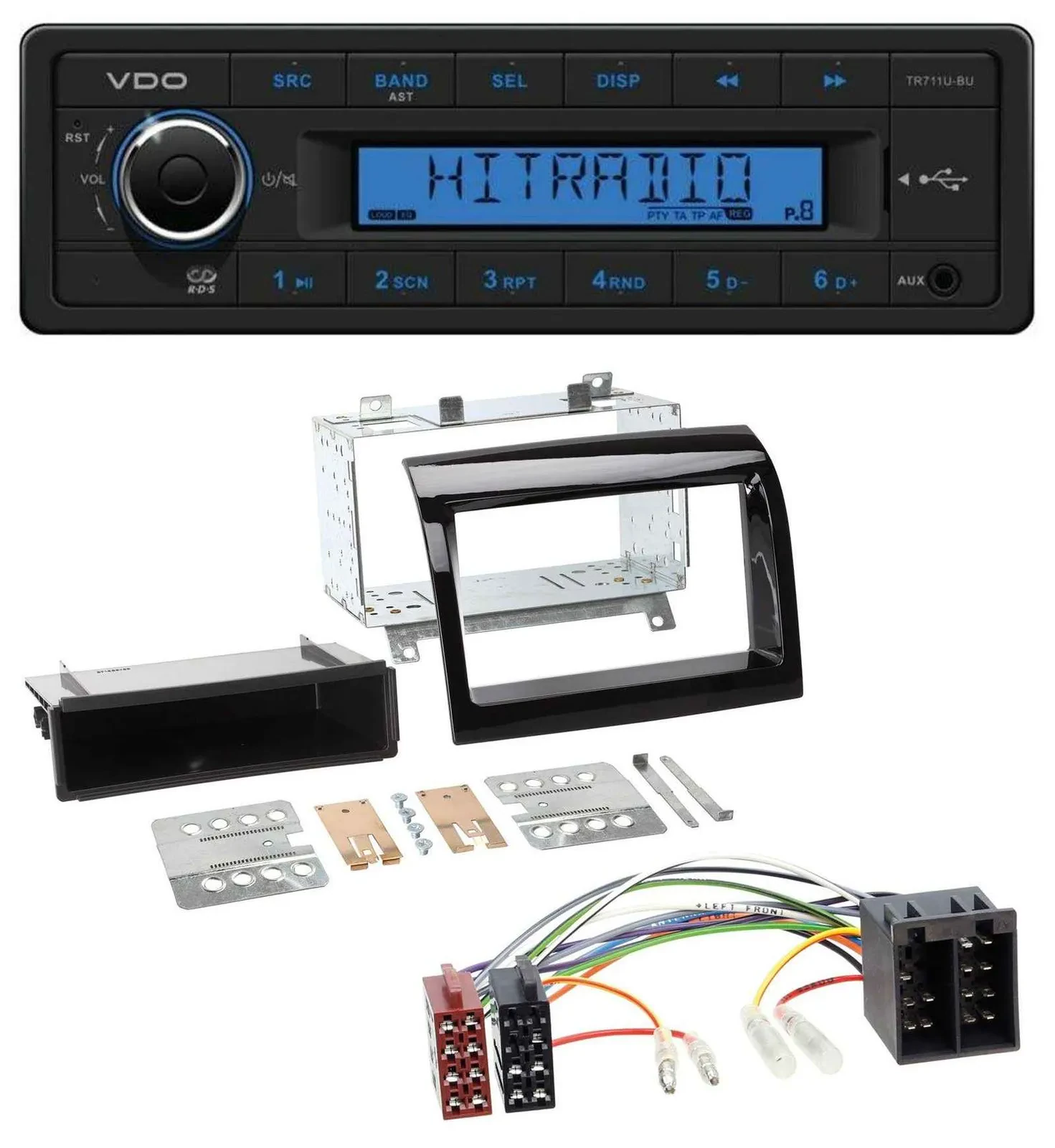 VDO AUX 1DIN MP3 USB Autoradio für Peugeot Boxer Citroen Jumper Fiat Ducato 11-2