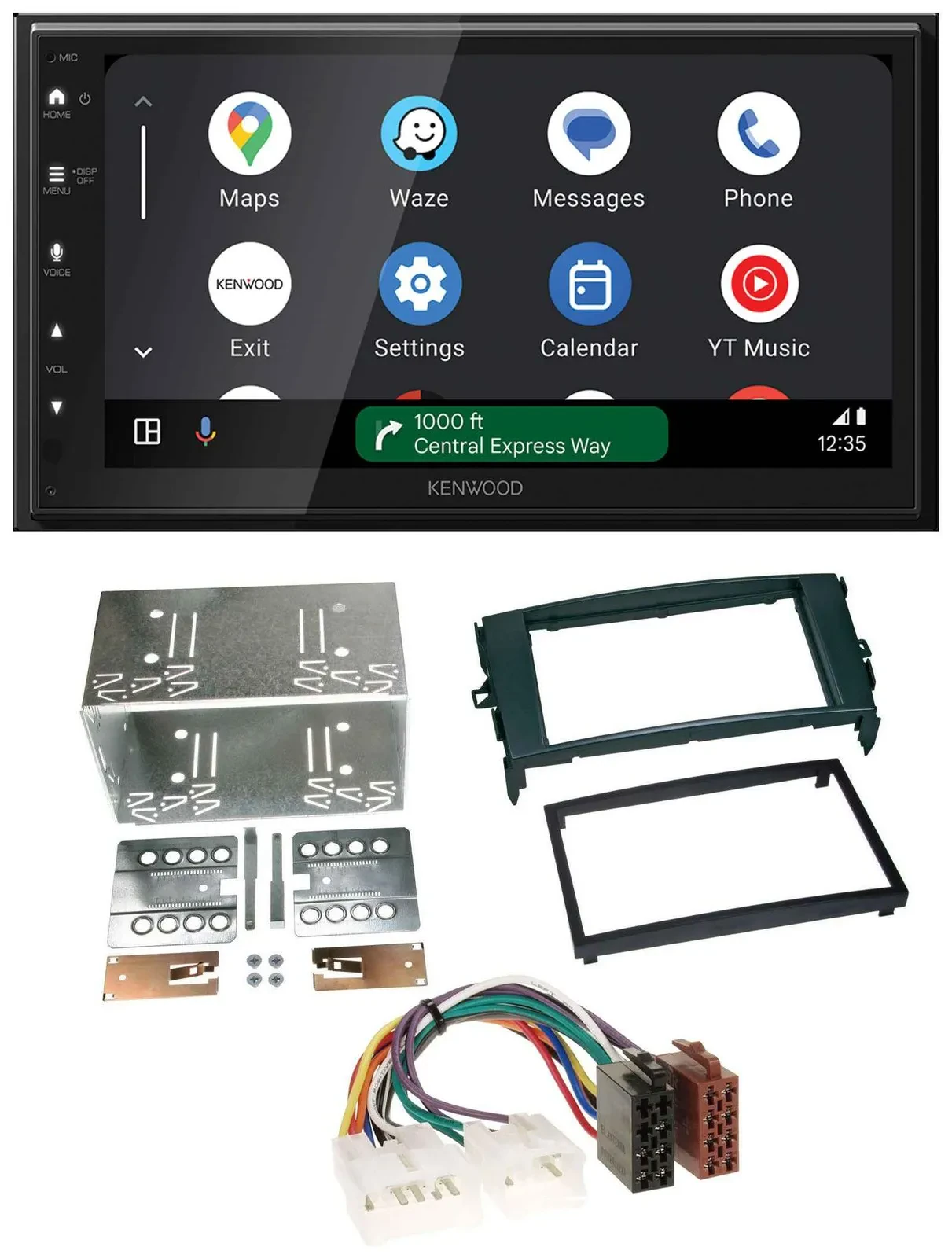 Автомагнитола Kenwood 2DIN, DAB, Bluetooth, USB, MP3, для Toyota Auris 2007–2012, черный
