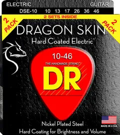 Струны для электрогитары DR Strings DSE-2/10 Dragon Skin 10-46 (2 комплекта)