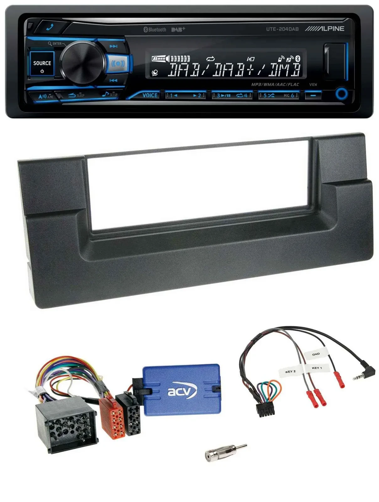 Alpine USB Bluetooth DAB Lenkrad Autoradio für BMW 5er E39 1996-2001