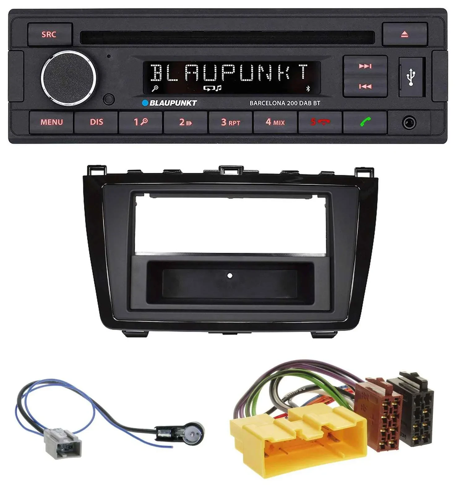 Blaupunkt USB DAB CD Bluetooth MP3 Autoradio für Mazda 6 (08-12) - glänzend