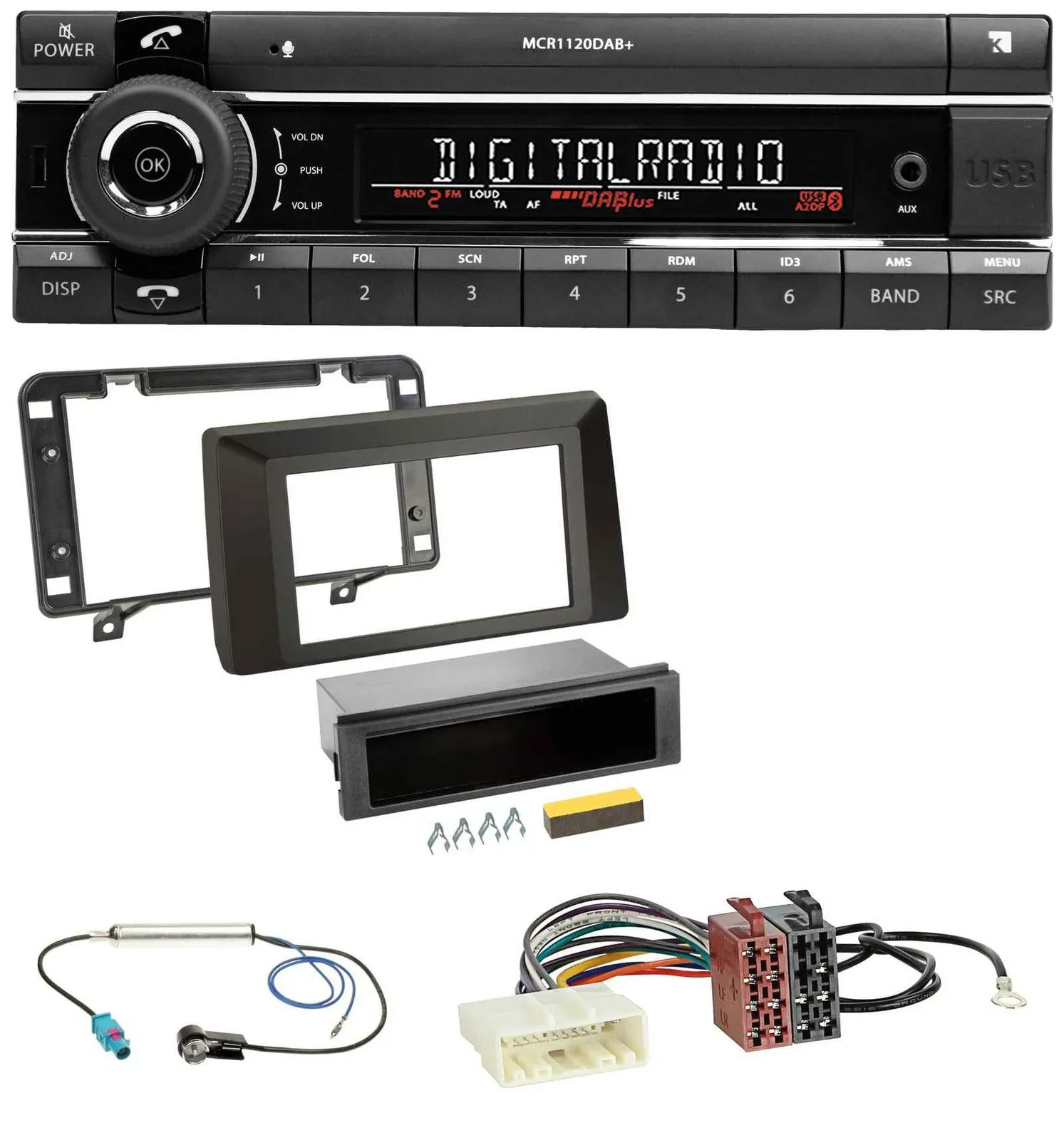 Kienzle Bluetooth MP3 USB DAB Autoradio für Dacia Duster (ab 2021)