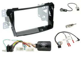 Einbauset Lenkradadapter Doppel DIN Autoradio für Hyundai i40 ab 2011 VF Klavier