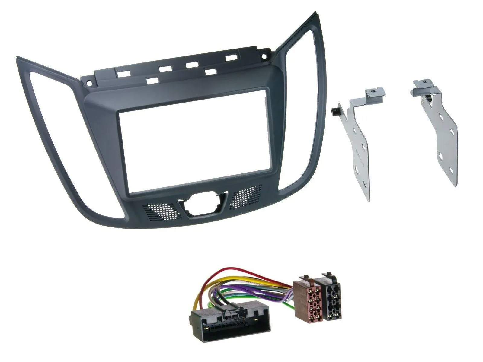 Установочный комплект для автомагнитолы Caraudio24 2 DIN для Ford C‑Max (с 2010), серый