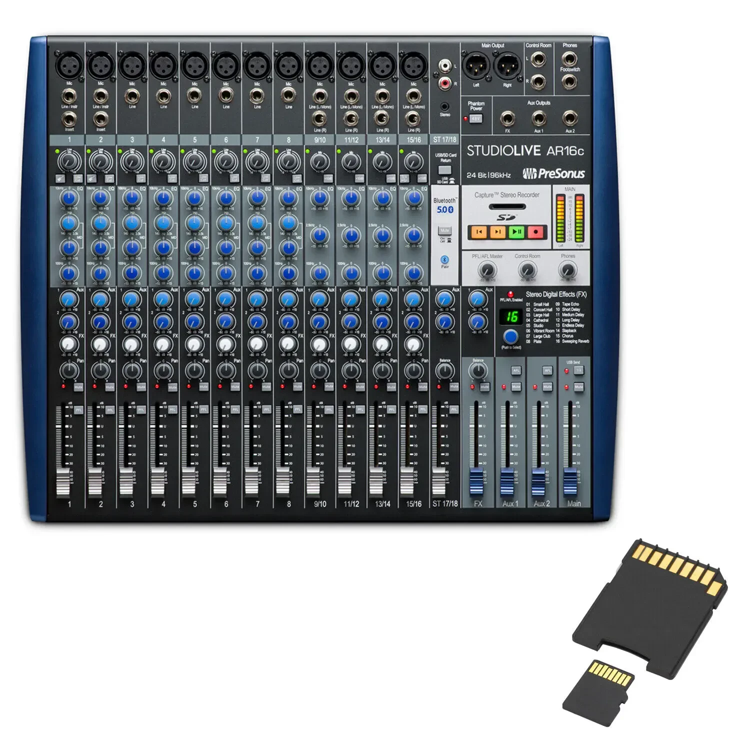 Микшерный пульт Presonus Studiolive AR16C аналоговый, USB, с картой памяти