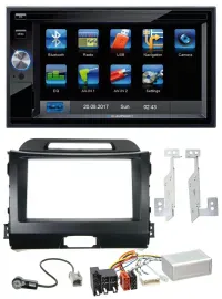 Blaupunkt SD USB TMC Bluetooth 2DIN Lenkrad Navigation für Kia Sportage 3 10-15
