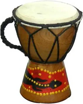 Джембе YUKA DJWRK-05DL, веревочная настройка, 4.5"×5.9", дерево, козья кожа