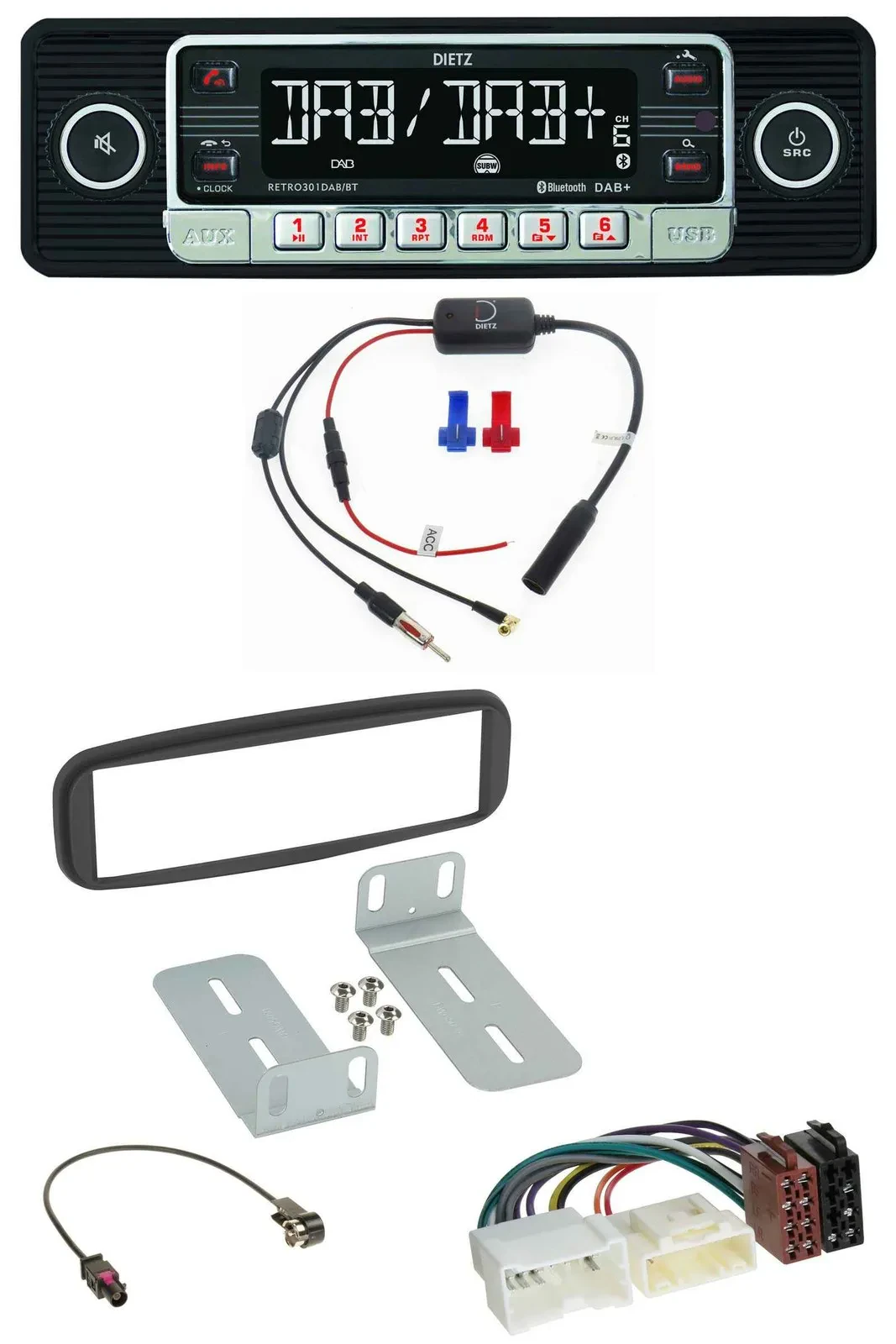 Dietz MP3 DAB Bluetooth USB Autoradio für Renault Clio (2012-2017)