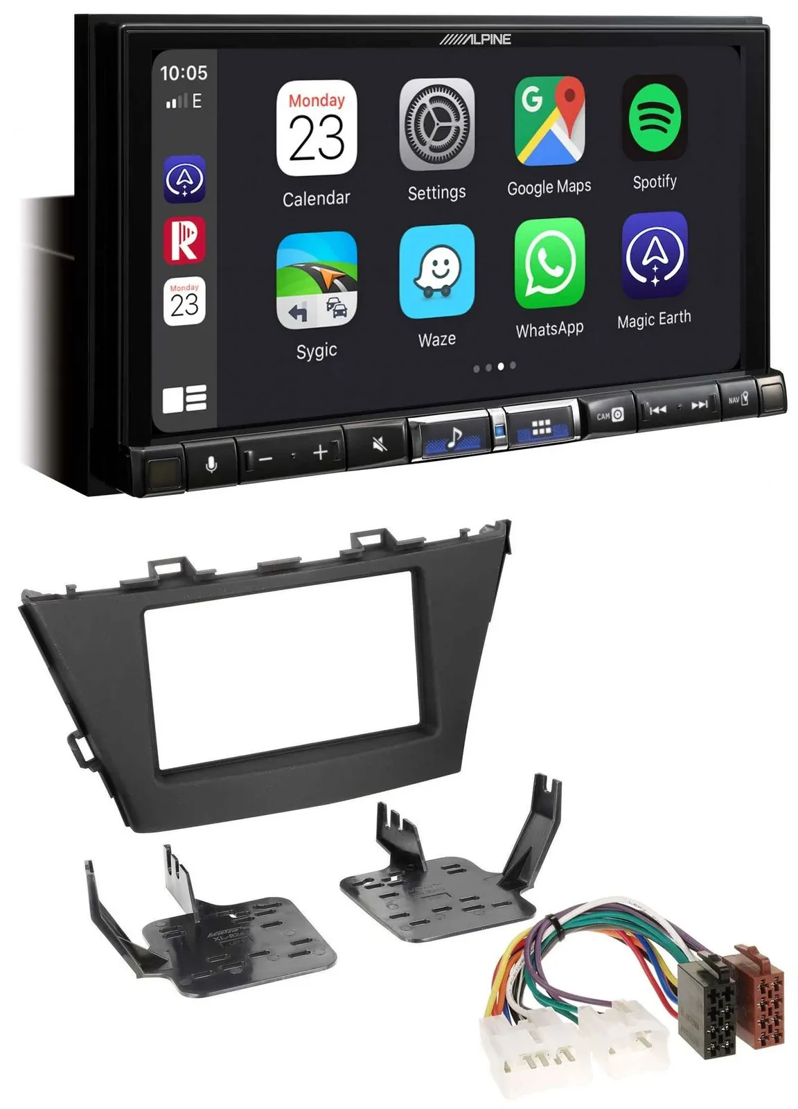 Alpine 2DIN DAB USB MP3 Bluetooth Autoradio für Toyota Prius+ (ab 2012)