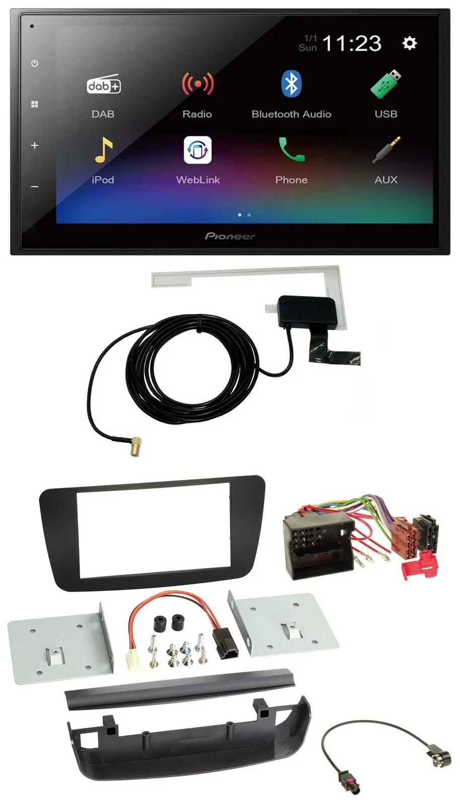 Pioneer DAB MP3 Bluetooth 2DIN USB Autoradio für Mercedes A-Klasse W176 2012-201