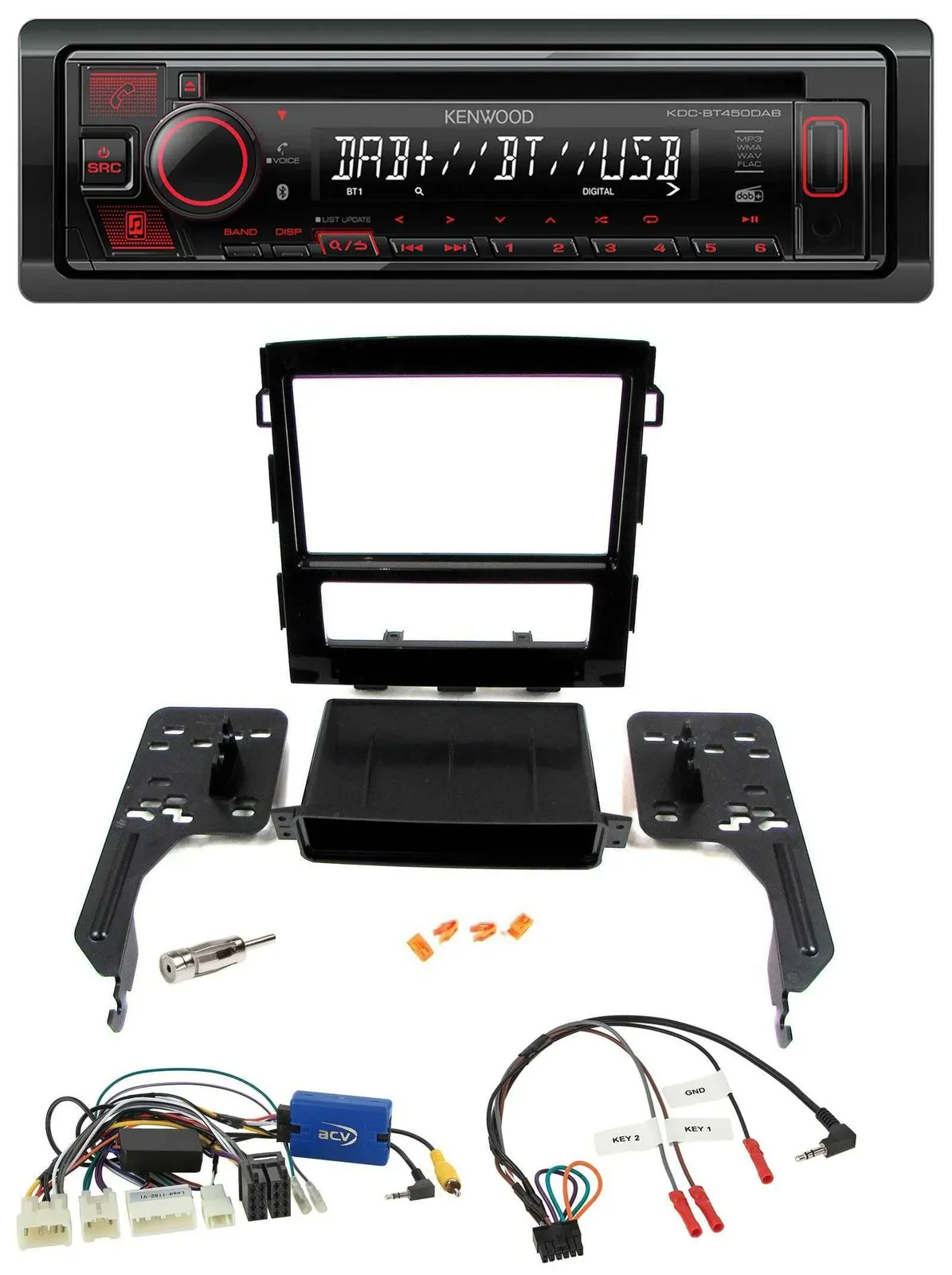 Автомагнитола Kenwood CD, USB, Bluetooth, DAB, поддержка кнопок на руле, для Subaru Impreza (с 2018)