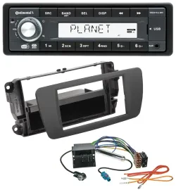 Continental MP3 AUX USB DAB 1DIN Autoradio für Seat Ibiza (ab 12) - tuam grey