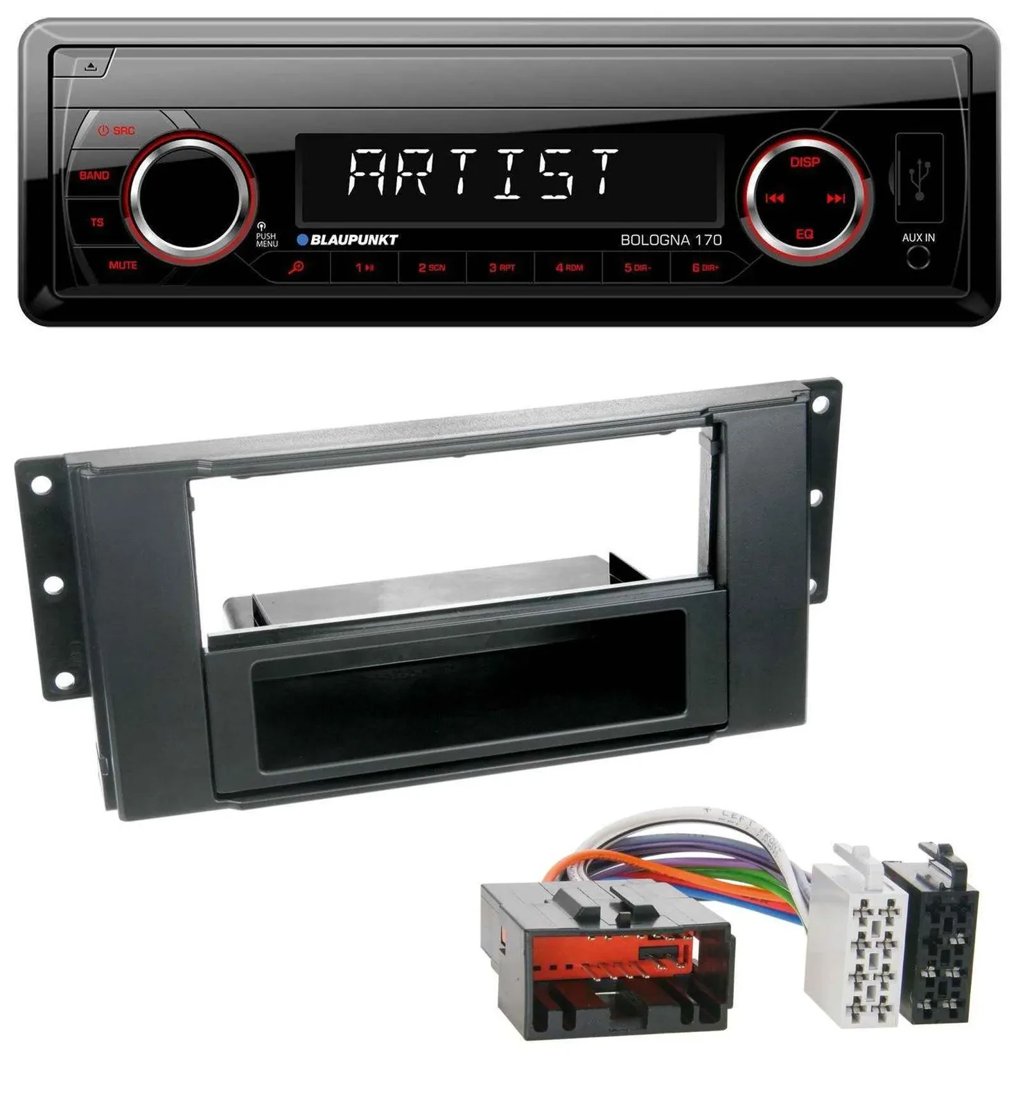 Blaupunkt SD USB 1DIN MP3 AUX Autoradio für Land Rover Freelander 2007-2010