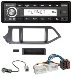 Continental USB 1DIN AUX DAB MP3 Autoradio für Kia Picanto ab 2011 ohne Start-St
