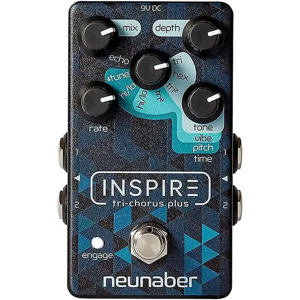 Педаль эффектов для электрогитары Neunaber Inspire Tri-Chorus Plus Effects Pedal Black and Blue