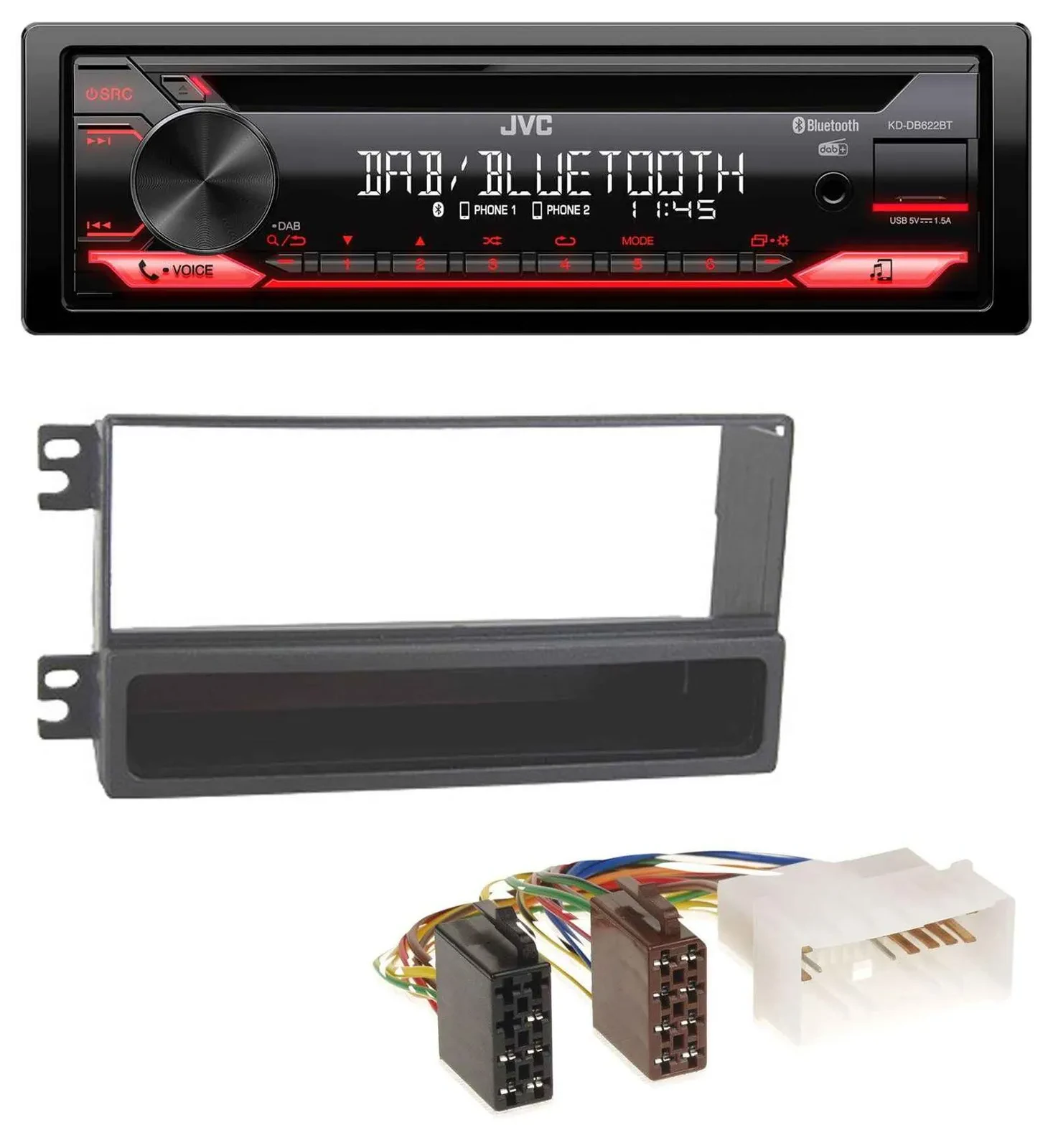 JVC CD DAB USB Bluetooth MP3 Autoradio für Kia Magentis (ab 2006)