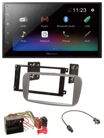 Pioneer USB Bluetooth DAB 2DIN MP3 Autoradio für Ford Mondeo 07-14 S-Max silber
