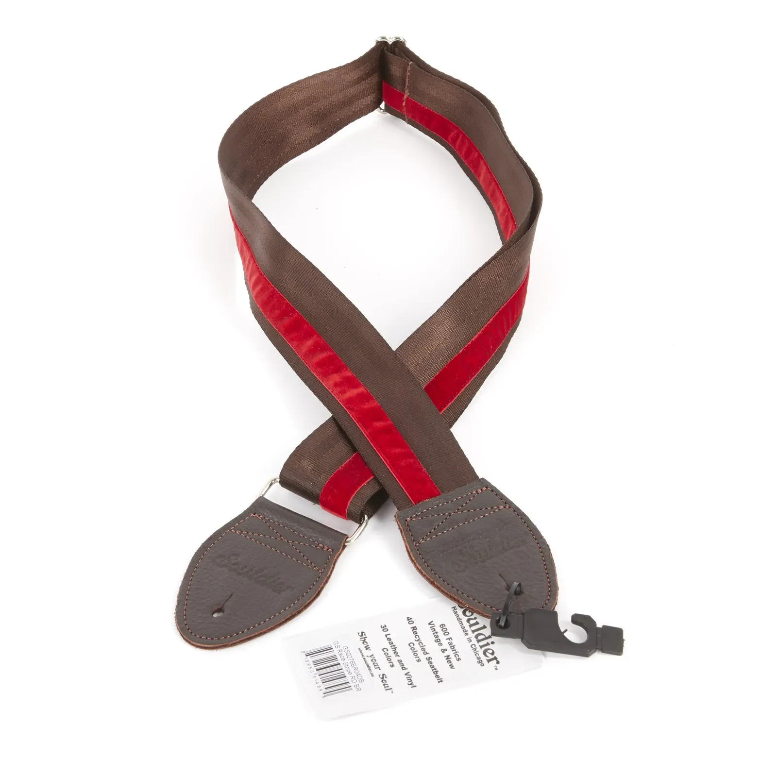 Ремень для гитары Souldier GS0276BR04DB Racing Stripe Red Pattern