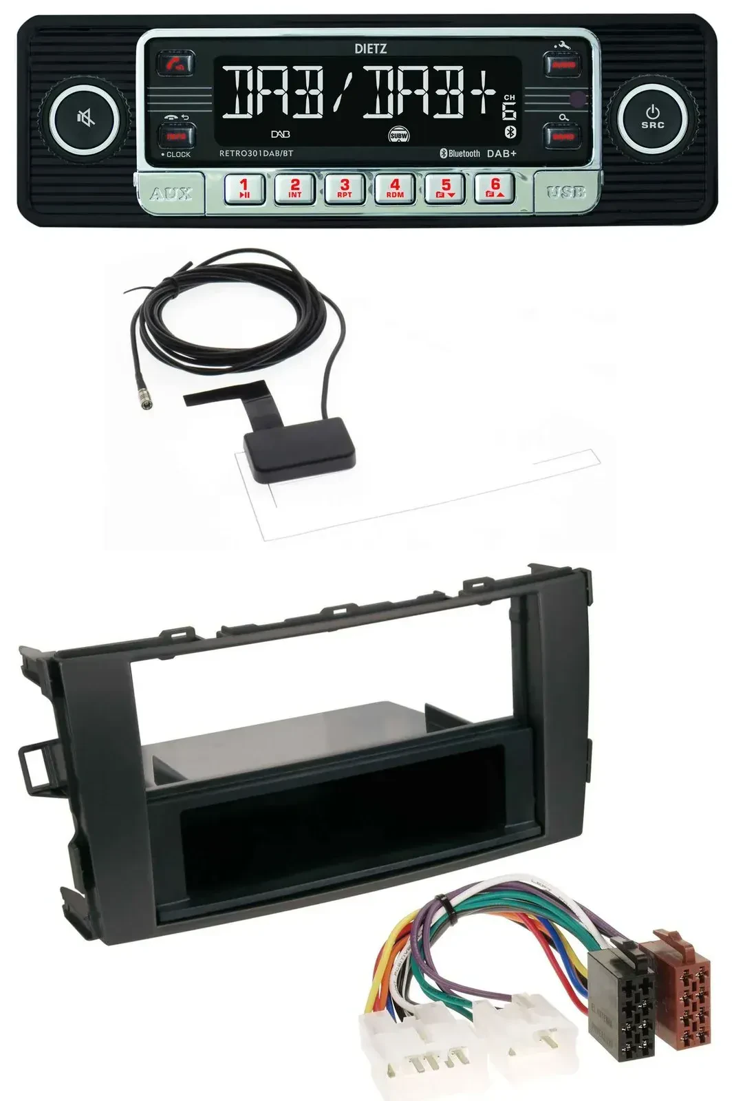 Dietz DAB Bluetooth USB MP3 Autoradio für Toyota Auris (ab 2007)