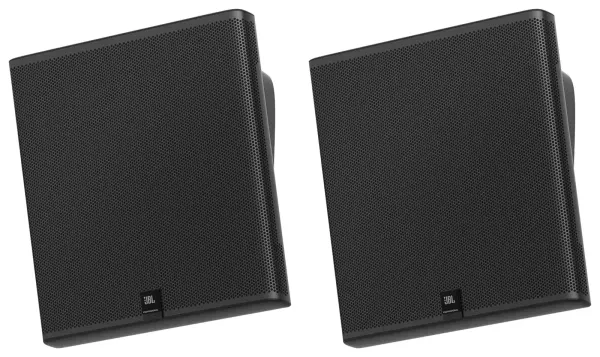 Pair JBL SLP14/T-BK Sleek Low-Profile On Wall Mount 4" 70v Commercial Speakers
