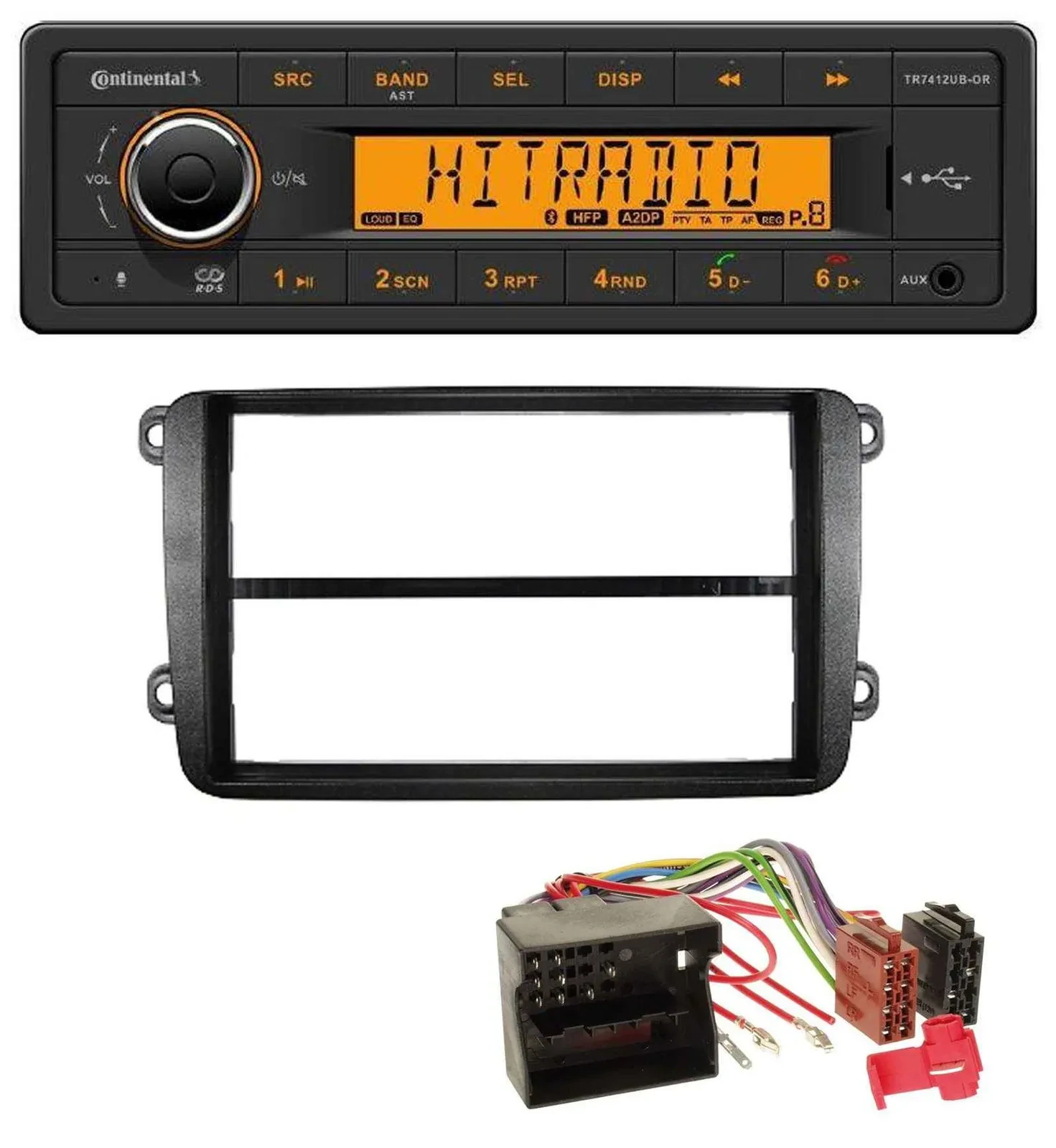 Continental MP3 Bluetooth AUX USB Autoradio für VW Golf V VI Touran Passat 3C Ca