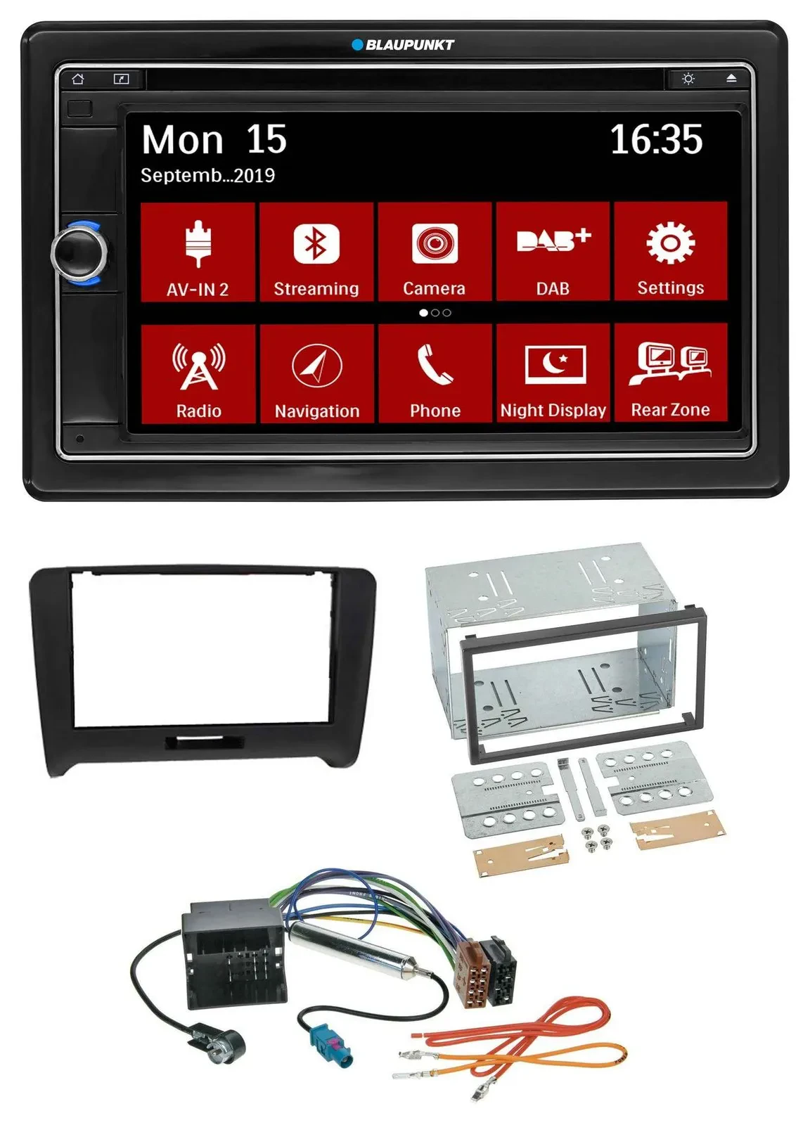 Blaupunkt Bluetooth DAB 2DIN USB DVD MP3 Autoradio für Audi TT (06-14) Quadlock
