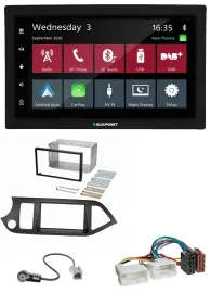 Blaupunkt 2DIN MP3 USB Bluetooth DAB Autoradio für Kia Picanto ab 11 Start-Stop