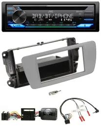 JVC Bluetooth Lenkrad USB DAB CD Autoradio für Seat Ibiza dublingrau