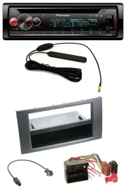 Автомагнитола Pioneer USB, DAB, MP3, Bluetooth, CD для Ford Fiesta/Focus (2004–2008), антрацит