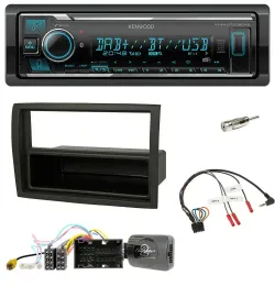 Автомагнитола для Citroen Jumper (2014–2021) Kenwood Bluetooth, DAB, USB, поддержка кнопок на руле, черная