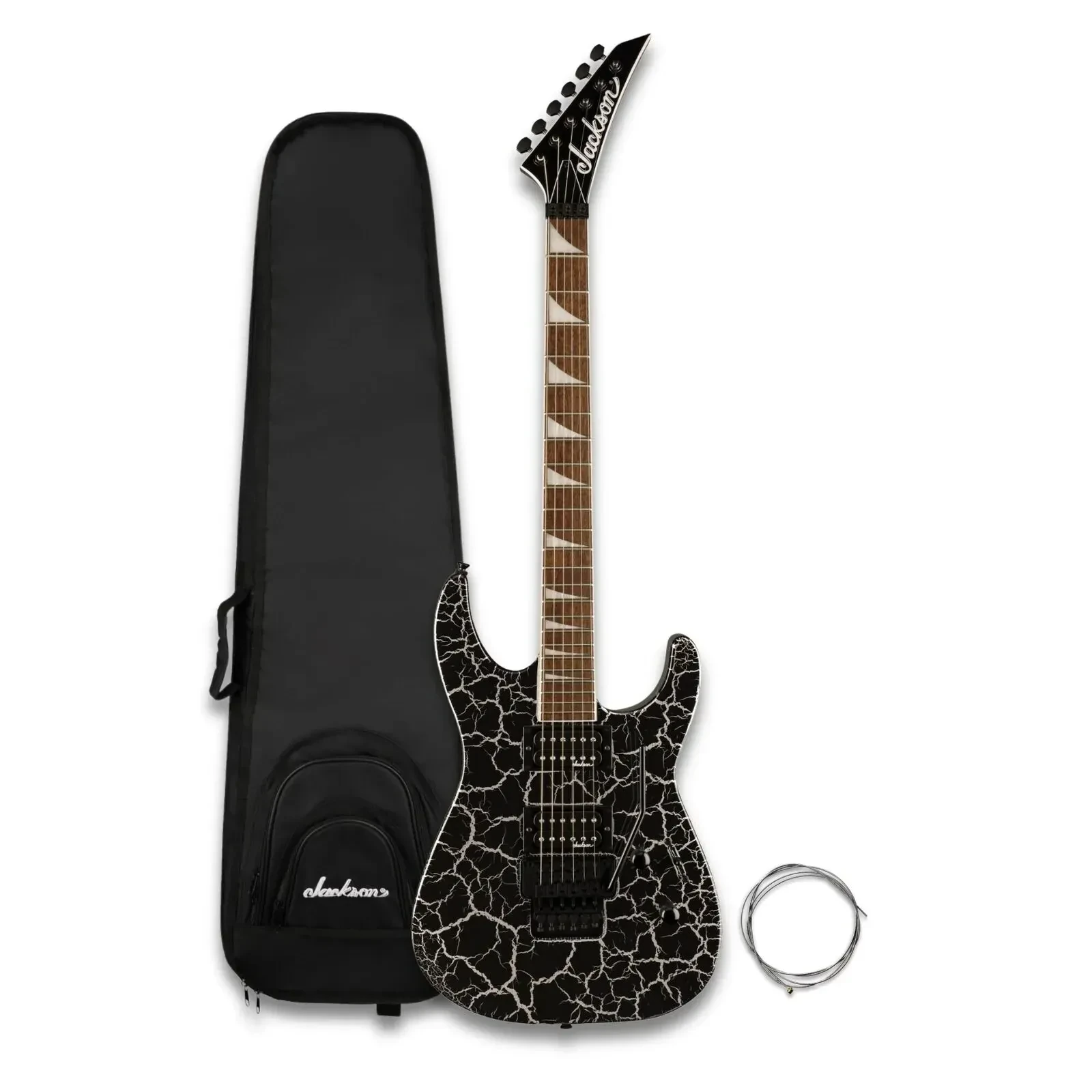 Jackson Soloist SLX DX Crackle Silver Mercury Crackle Electric Guitar Bundle