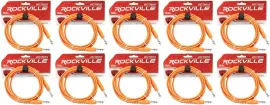 Коммутационный кабель Rockville RCTR110O Orange 3 м (10 штук)