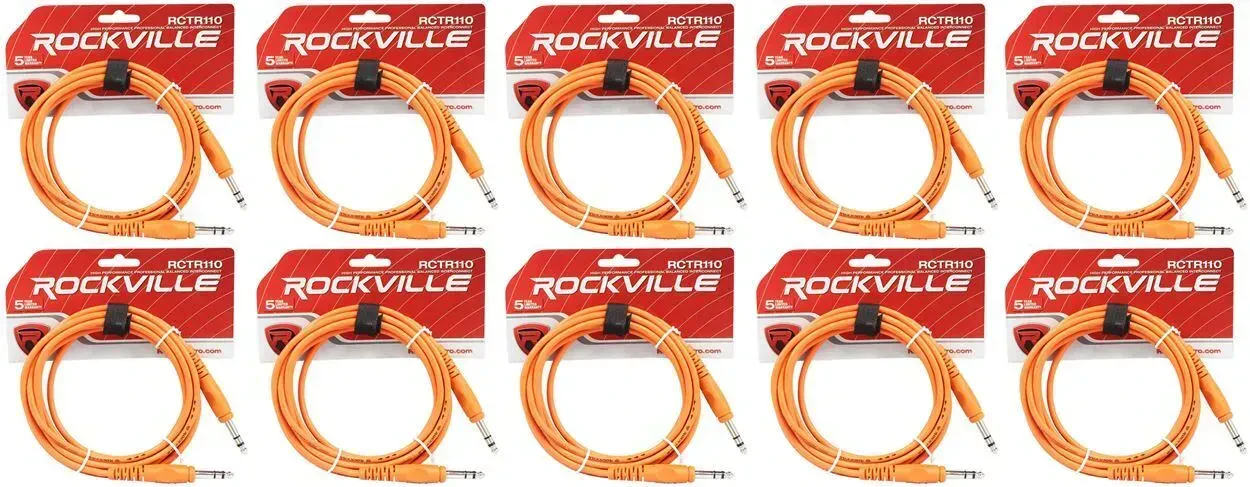 Коммутационный кабель Rockville RCTR110O Orange 3 м (10 штук)
