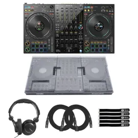 DJ-контроллер с джогом Pioneer DDJ-FLX10 Black с аксессуарами