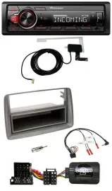 Pioneer MP3 Lenkrad CD DAB USB Autoradio für Alfa GT 147 Ablage silber