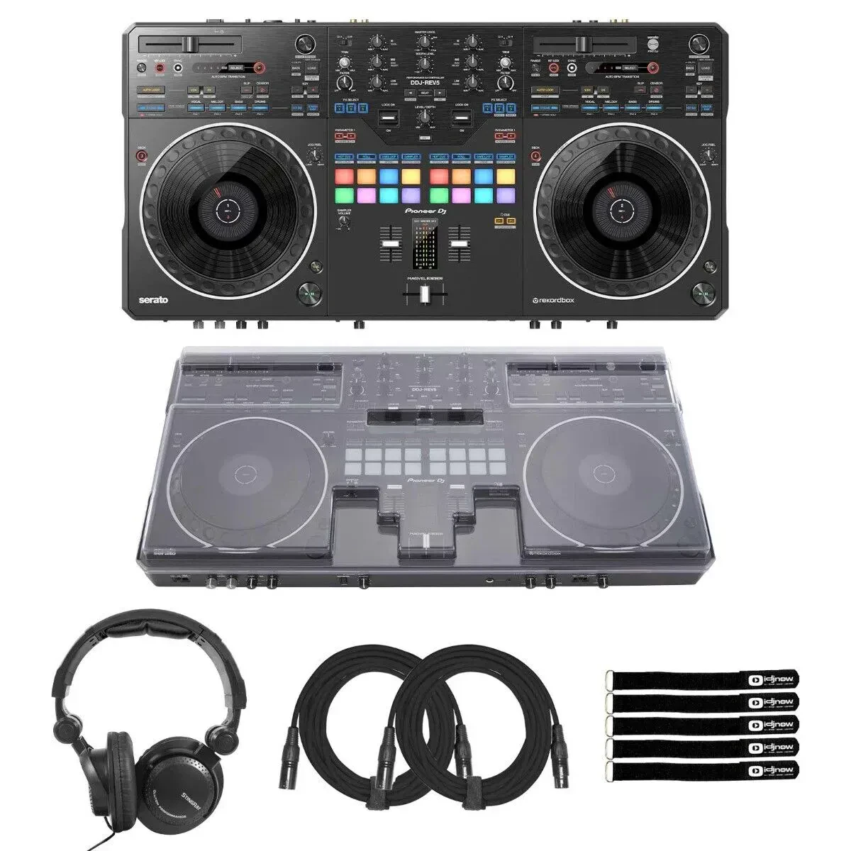 DJ-контроллер с джогом Pioneer DDJ-REV5 Black с аксессуарами