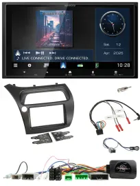 Kenwood Bluetooth 2DIN USB DAB Lenkrad Autoradio für Honda Civic 2006-2012