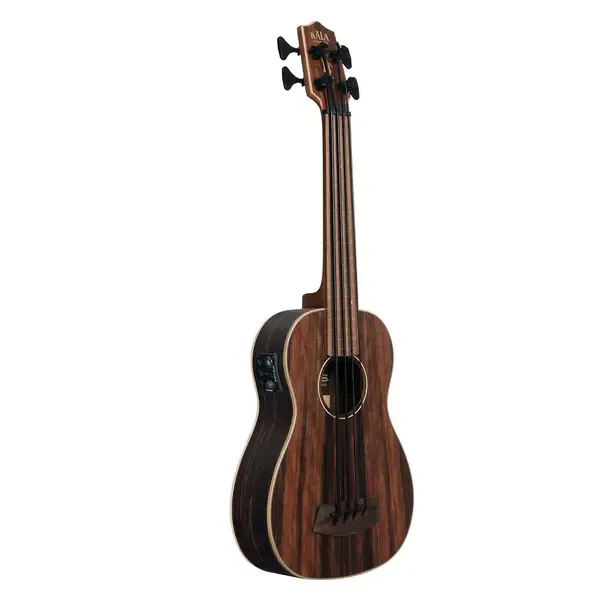 Укулеле Kala UBASS-EBY-FL Striped Ebony Fretless Acoustic-Electric U-BASS w/ Bag