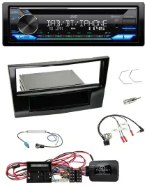 JVC Bluetooth Lenkrad USB DAB CD Autoradio für Opel Corsa D Klavierlack 09-14