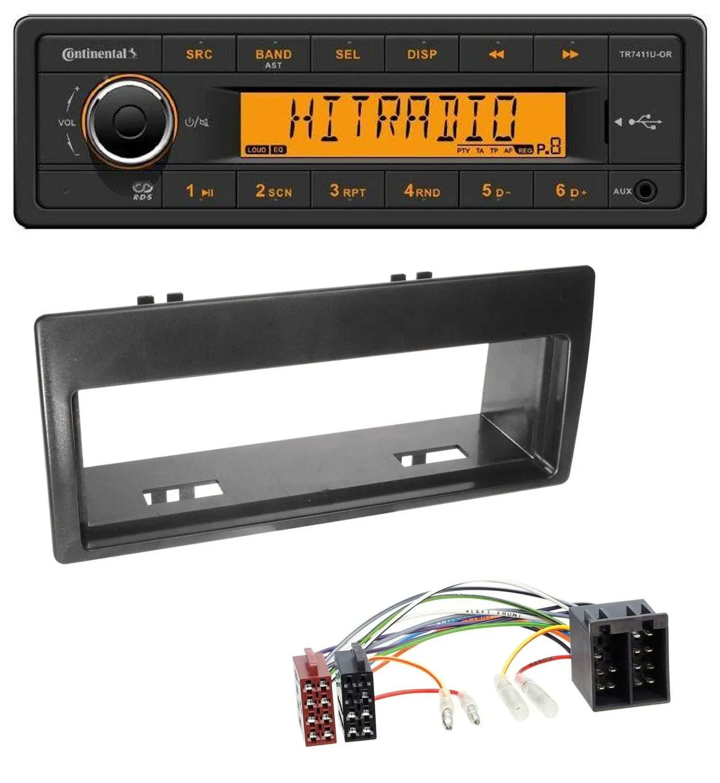 Continental 1DIN USB AUX MP3 Autoradio für Citroen Xantia (1999-2003)