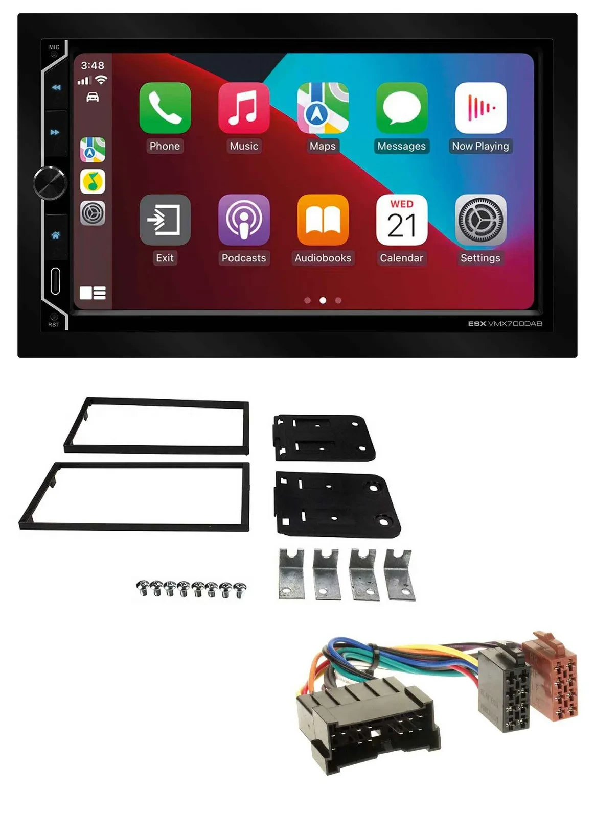 ESX 2DIN DAB USB MP3 Bluetooth Autoradio für Kia Carens II 2002-2006