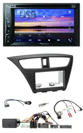 Автомагнитола Pioneer для Honda Civic (с 2012) Bluetooth 2DIN USB DVD DAB, черный
