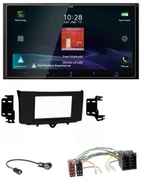 JVC USB Bluetooth 2DIN DAB MP3 Autoradio für Smart ForTwo 10-15 ISO Profiversion