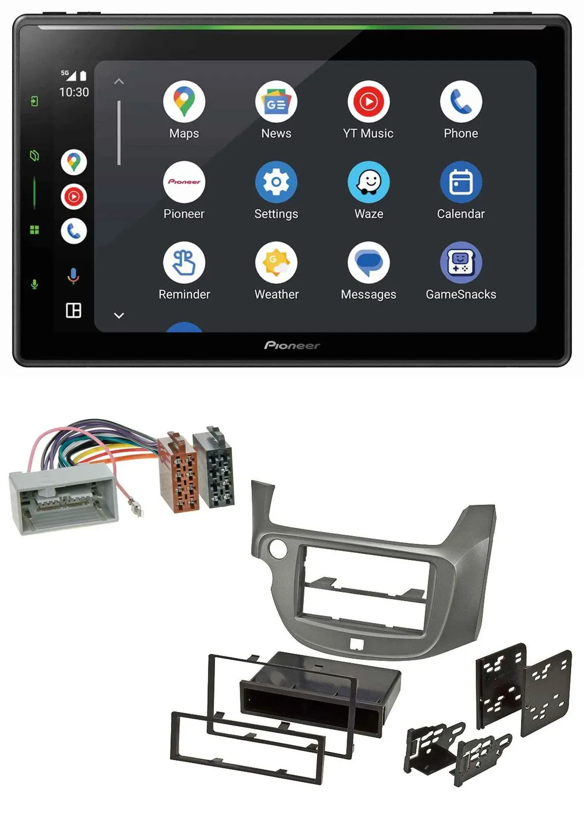 Pioneer 2DIN MP3 USB Bluetooth DAB Autoradio für Honda Jazz ab 09 silber