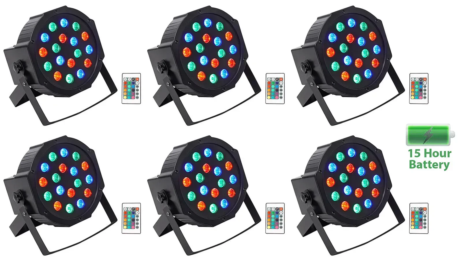 Светодиодный прибор Rockville BATTERY PAR 50 (6 штук)