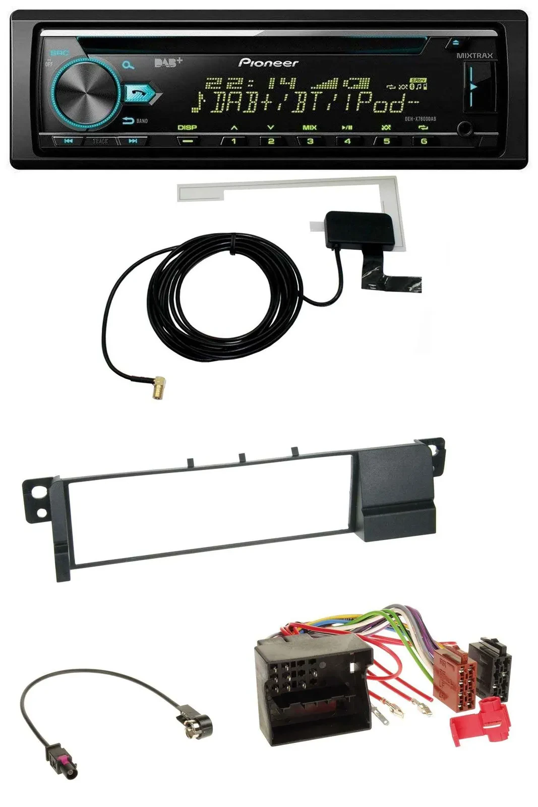 Автомагнитола для BMW 3 Series E46 Pioneer CD USB DAB AUX MP3 (Quadlock)